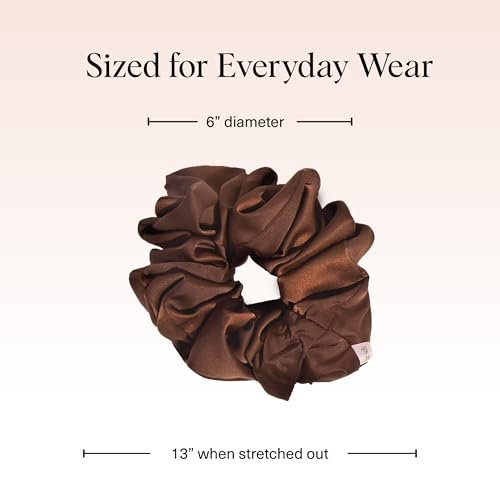 Recycled Satin Oversized Scrunchies Black Chocolate
