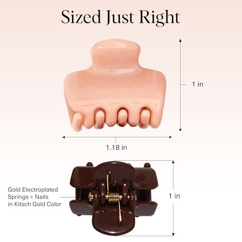 Small Hair Clips, Rosewood