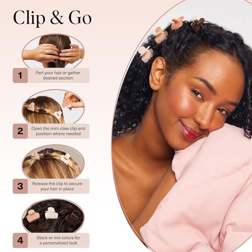 Small Hair Clips, Rosewood
