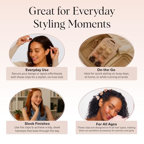 Small Hair Clips, Rosewood