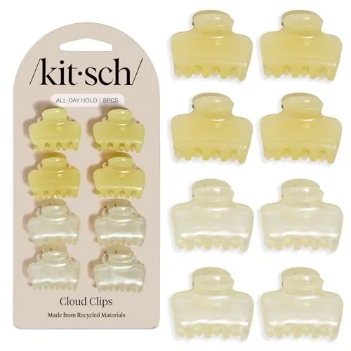 Small Hair Clips, Pearlized Cream
