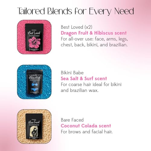 Waxing Kit Hair Removal For Men & Women Beginner Friendly - Black