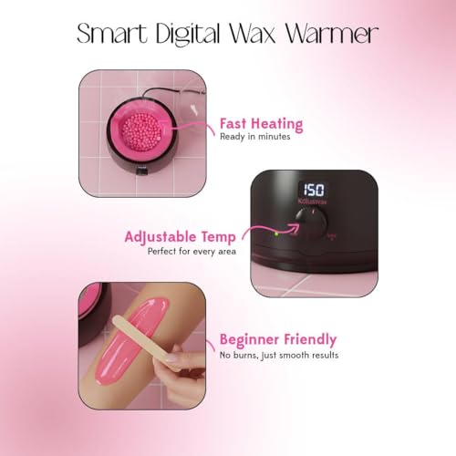Waxing Kit Hair Removal For Men & Women Beginner Friendly - Black
