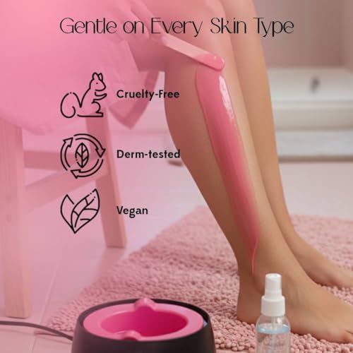 Waxing Kit Hair Removal For Men & Women Beginner Friendly - Black