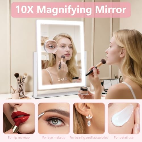 Lighted Vanity Mirror 16.7 x 13.2 Three Color Lights