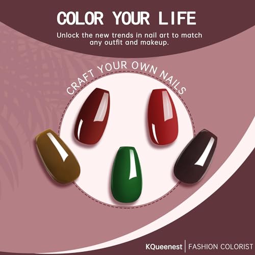 KQueenest Gel Press on Nails Short Medium Coffin