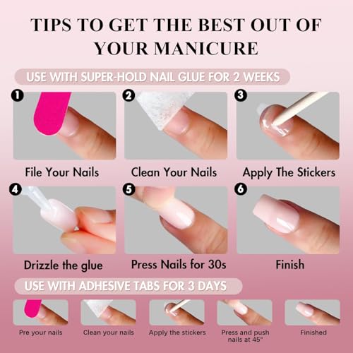 Short Coffin Press On Nails Black