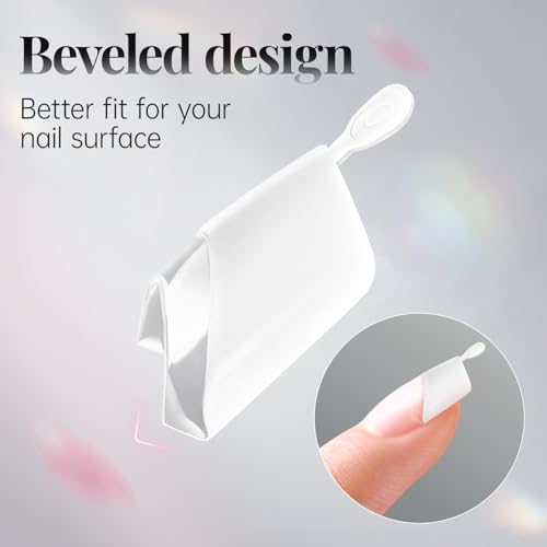 Short French Half Wrap Nail Tips, 120PCS Acrylic False Tips