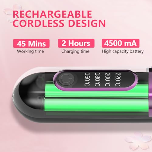 Mini Cordless Straightening Brush Negative Ion