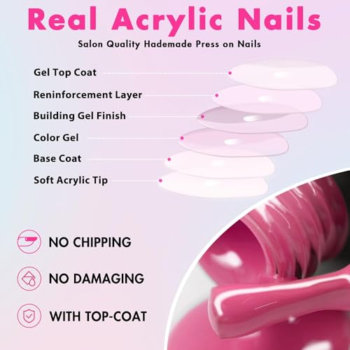 Light Purple Press on Nails Almond Shaped Medium Almond Nails Press on Neutral Acrylic Nai