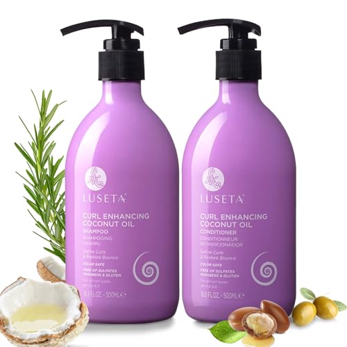 Luseta Curly Hair Shampoo and Conditioner Set, Curl Definition 16.9oz*2