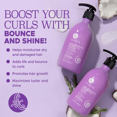 Luseta Curly Hair Shampoo and Conditioner Set, Curl Definition 16.9oz*2