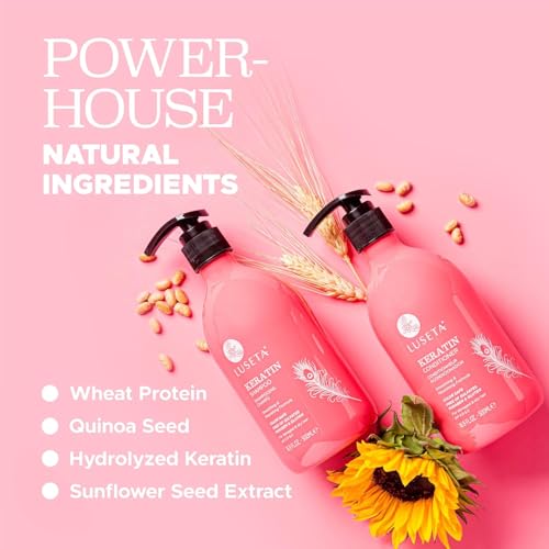 Luseta Keratin Shampoo & Conditioner Set Color Safe for Color Treated Hair