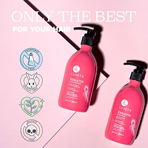 Luseta Keratin Shampoo & Conditioner Set Color Safe for Color Treated Hair