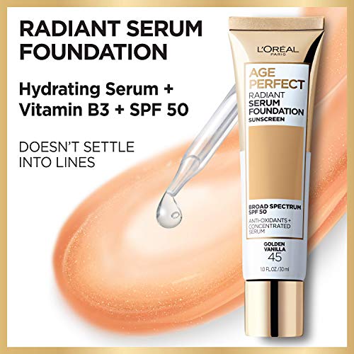 Age Perfect Radiant Serum Foundation with SPF 50, Rose Ivory, 1 Ounce