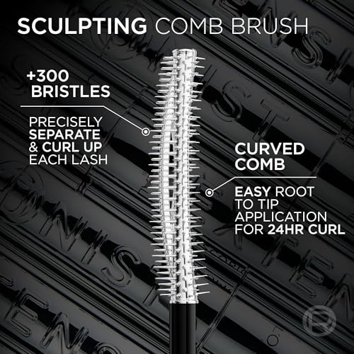 Extensionist Waterproof Mascara, Lengthening, Volumizing, and Curling Formula For a Lash Extension Eye Makeup Look, Waterproof Black