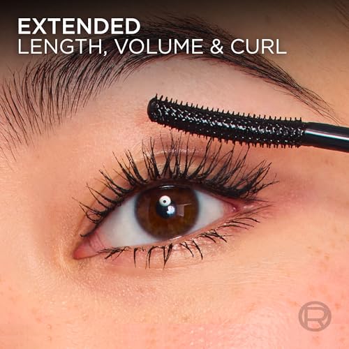 Extensionist Waterproof Mascara, Lengthening, Volumizing, and Curling Formula For a Lash Extension Eye Makeup Look, Waterproof Black