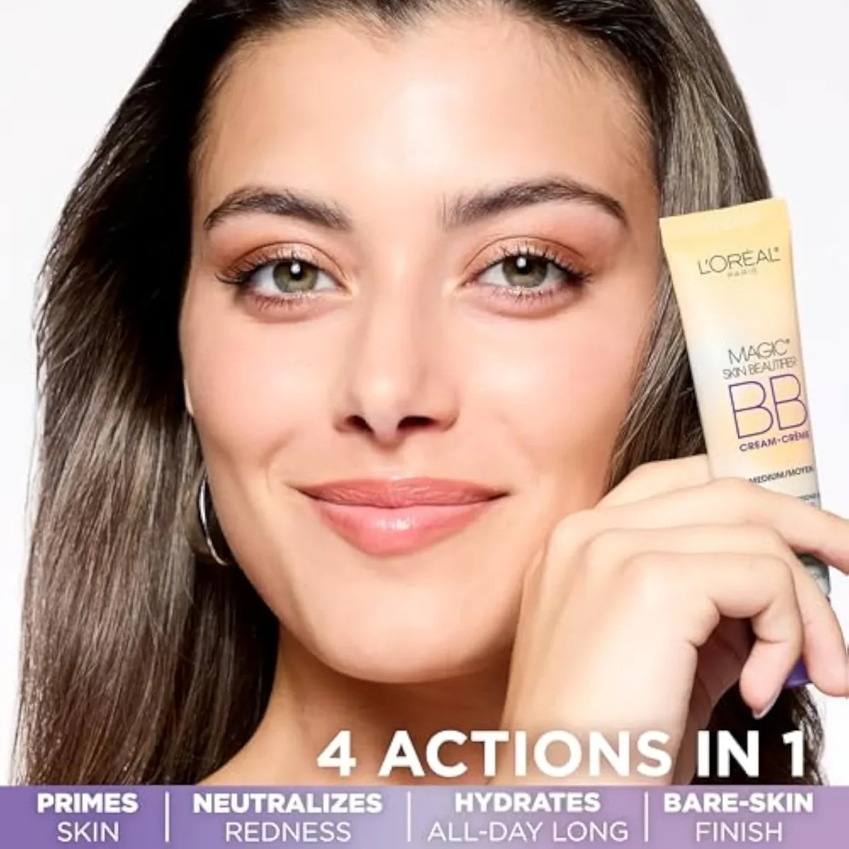 L'Oréal Paris Magic BB Cream, Hydrating Skin Beautifier & Color Changing Foundation, Light Coverage, Light, 1 fl oz.