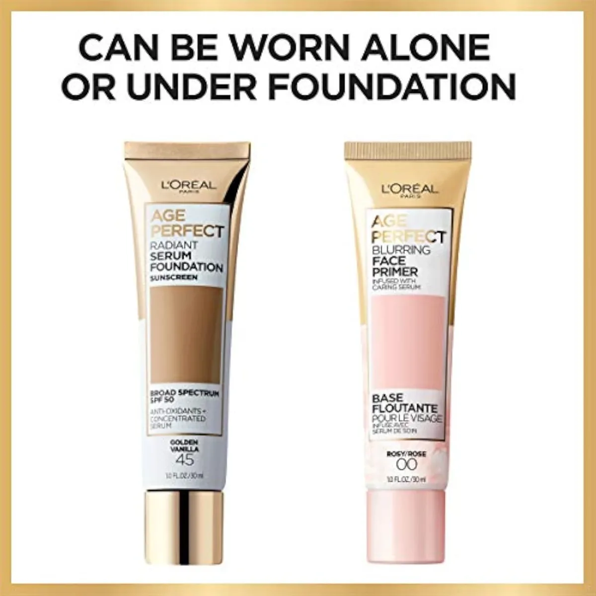 Age Perfect Face Blurring Primer Infused with Caring Serum Smoothes Liners and Pores