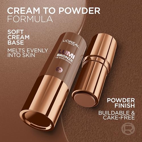 Lumi Bronze Le Stick Soleil Bronzer Stick, Cream-To-Powder Bronzer For A Sunkissed Face Makeup Glow, 100 Sunkissed Rosé