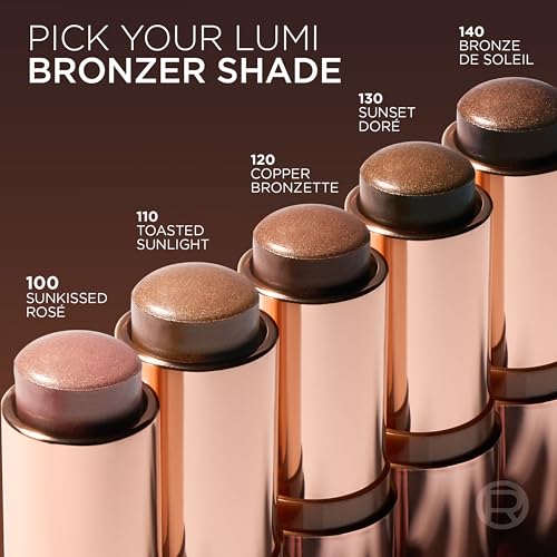 Lumi Bronze Le Stick Soleil Bronzer Stick, Cream-To-Powder Bronzer For A Sunkissed Face Makeup Glow, 100 Sunkissed Rosé