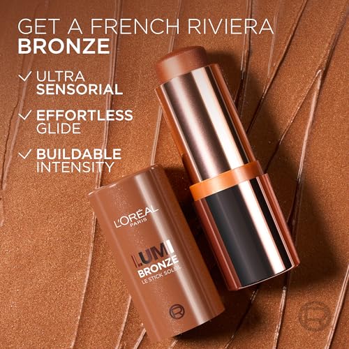 Lumi Bronze Le Stick Soleil Bronzer Stick, Cream-To-Powder Bronzer For A Sunkissed Face Makeup Glow, 110 Toasted Sunlight