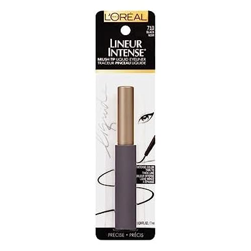 Makeup Lineur Intense Brush Tip Liquid Eyeliner, Black, 0.24 fl oz.