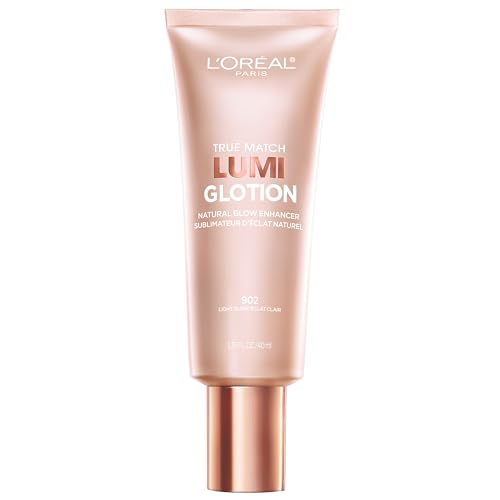 Makeup True Match Lumi Glotion, Natural Glow Enhancer, Illuminator Highlighter, Bronzing Drops For a Sun-Kissed Glow For Face and Body, 902 Light, 1.35 fl oz