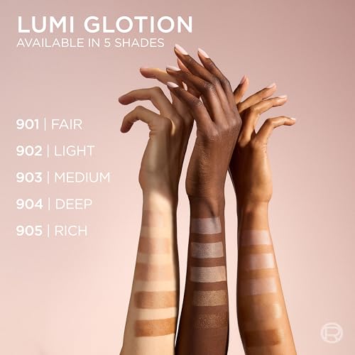 Makeup True Match Lumi Glotion, Natural Glow Enhancer, Illuminator Highlighter, Bronzing Drops For a Sun-Kissed Glow For Face and Body, 902 Light, 1.35 fl oz
