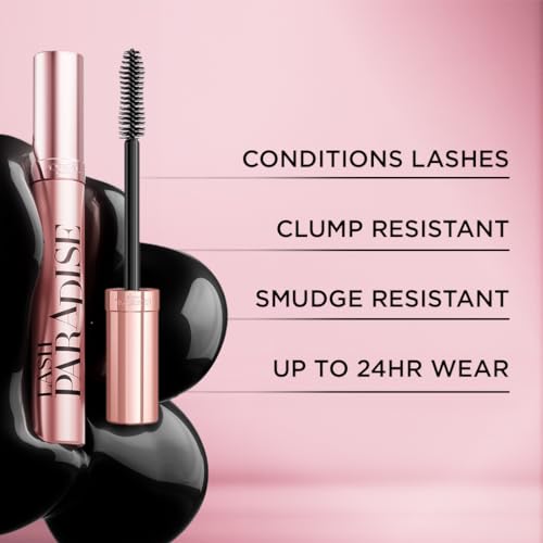Makeup Voluminous Lash Paradise Mascara, Voluptuous Volume, Intense Length, Feathery Soft Full Lashes, No Flaking, No Smudging, No Clumping, Blackest Black, 0.25 Fl O