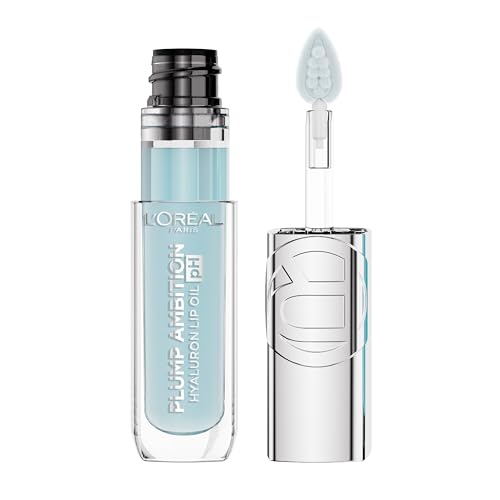 Plump Ambition pH Hyaluron Lip Oil, Color Shifting Lip Tint with 24HR Hydration, Volumizing Shine and Lasting Color, 010 pH Cristal Ice