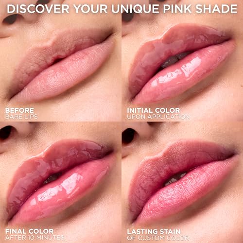 Plump Ambition pH Hyaluron Lip Oil, Color Shifting Lip Tint with 24HR Hydration, Volumizing Shine and Lasting Color, 010 pH Cristal Ice
