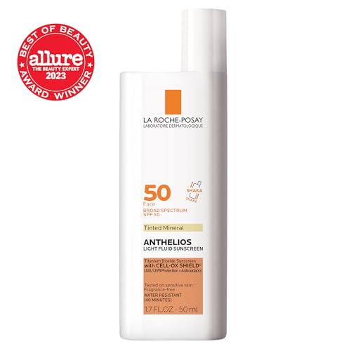 Anthelios Tinted Mineral Sunscreen for Face SPF 50, Light