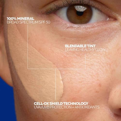 Anthelios Tinted Mineral Sunscreen for Face SPF 50, Light