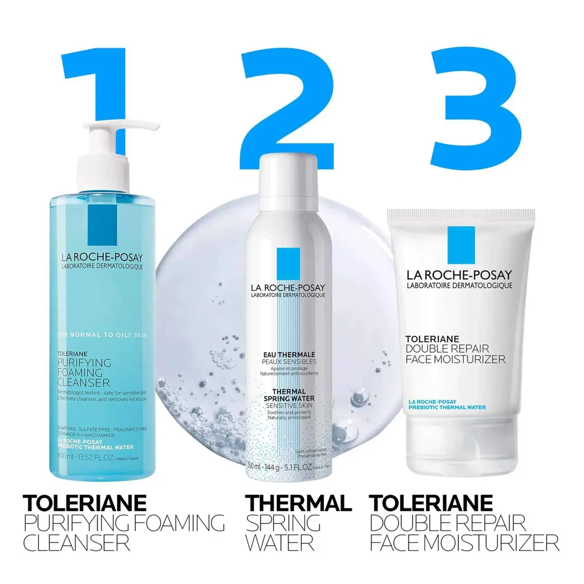 Toleriane Purifying Foaming Facial Cleanser, Oil Free Face Wash