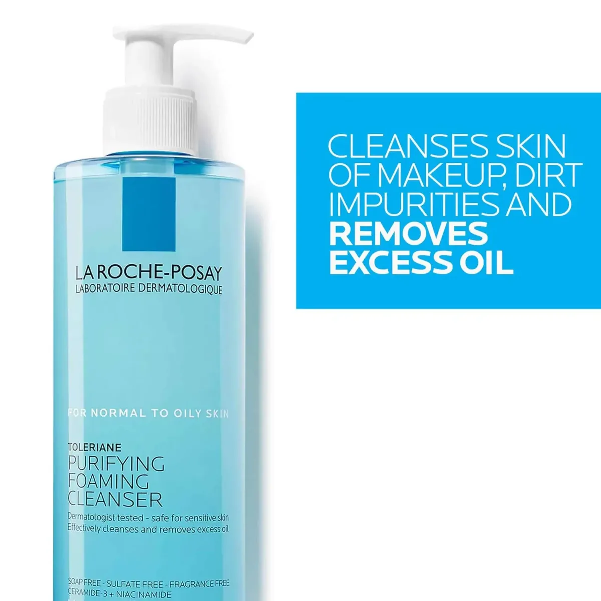 Toleriane Purifying Foaming Facial Cleanser, Oil Free Face Wash