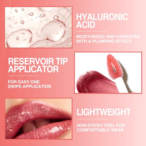 Hyaluronic Acid Lip Gloss Set, 3 Pieces
