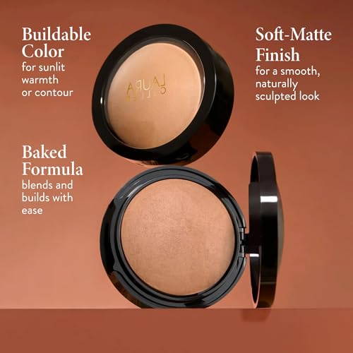 Double Take Baked Bronzer for Mature Skin, Medium | Matte Bronzing Powder for Natural-Looking Warmth & Soft Contour, Buildable Color, Never Orangey Finish