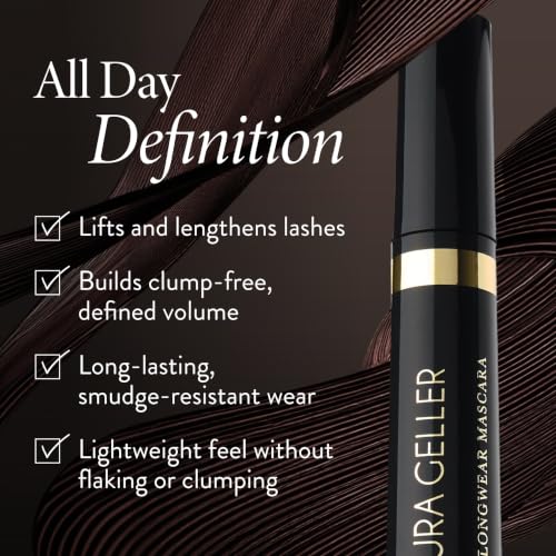 LAURA GELLER Kajal Longwear Mascara – Black – Lengthen & Define