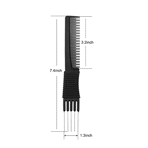 3 Pack Teasing Combs with Metal Pick