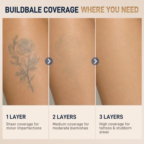 Body Makeup Waterproof No Transfer for Arms Tattoos Scars Coverage 06 Deep