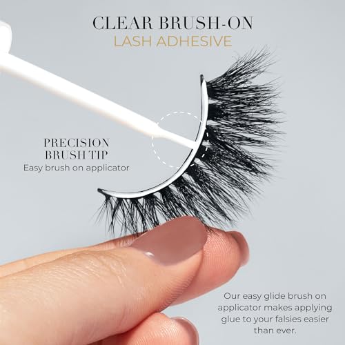 Lilly Lashes Clear Eyelash Glue - Brush On Lash Glue