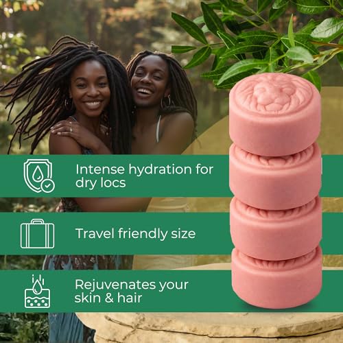 Shampoo Bar Conditioner & Body Wash for Dreadlocks, Braids, All Hair Types | 3-in-1 pH Balanced, Residue-Free, No Buildup