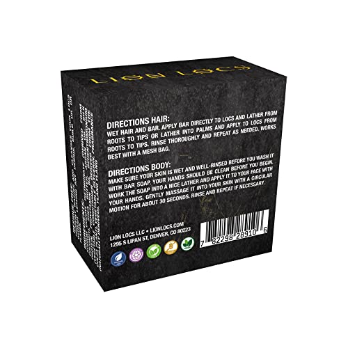 Shampoo Bar Conditioner & Body Wash for Dreadlocks, Braids, All Hair Types | 3-in-1 pH Balanced, Residue-Free, No Buildup