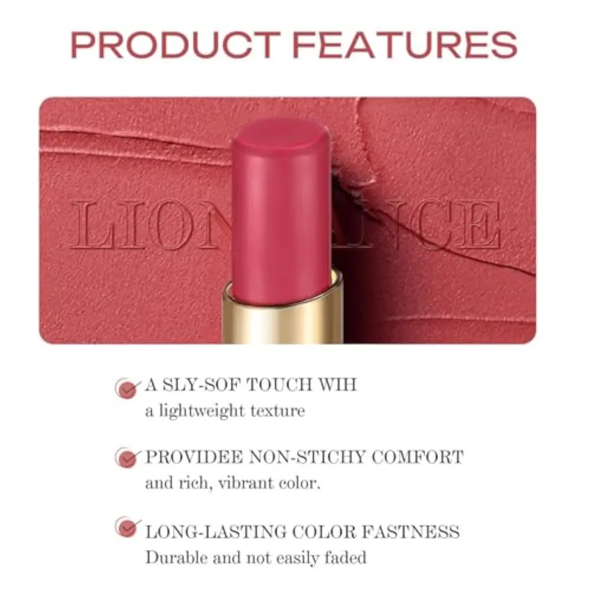 Soft Matte Bullet Lipstick in Mist Mauve, Mauve Nude Dusty Rose Lip Color with a Lightweight Velvet Matte Finish for Everyday Makeup