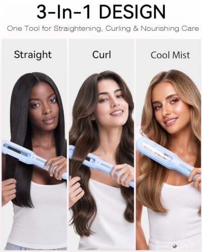 Steam Hair Straightener Cold Mist Flat Iron