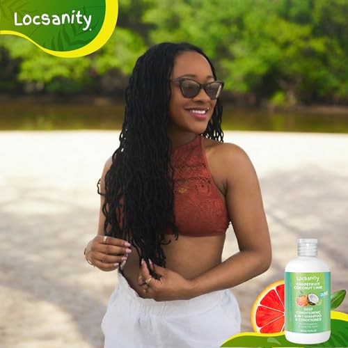 Grapefruit Coconut & Lime 2-in-1 Loc Shampoo & Conditioner - 16oz - Hydrating, Strengthens Hair for Dreads, Sisterlocks, Locks, & Dreadlocks | Optimal for Mature Locs