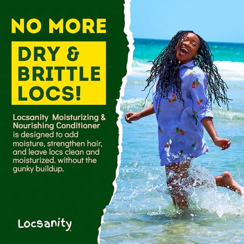 Shampoo and Conditioner for Dreadlocks - Locsanity Rosewater Peppermint 2-in-1 Sulfate-Free Formula - Moisturizing & Strengthening for Locs, Microlocs & Natural Hair (12
