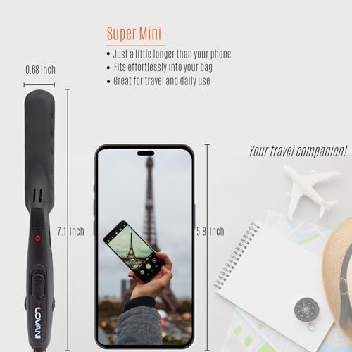 Mini Flat Iron 0.5 inch Dual Voltage Travel Hair Straightener