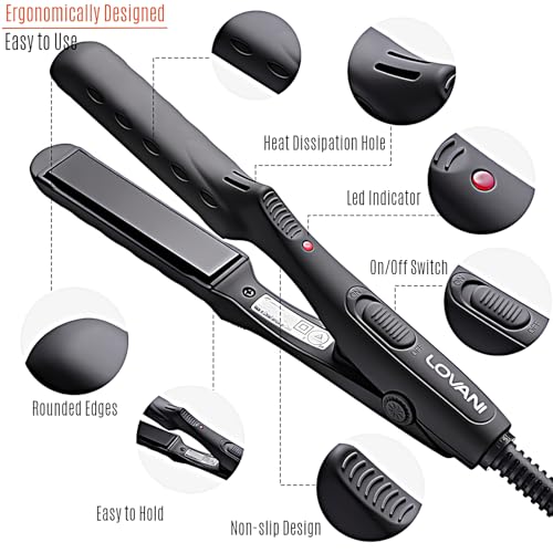 Mini Flat Iron 0.5 inch Dual Voltage Travel Hair Straightener